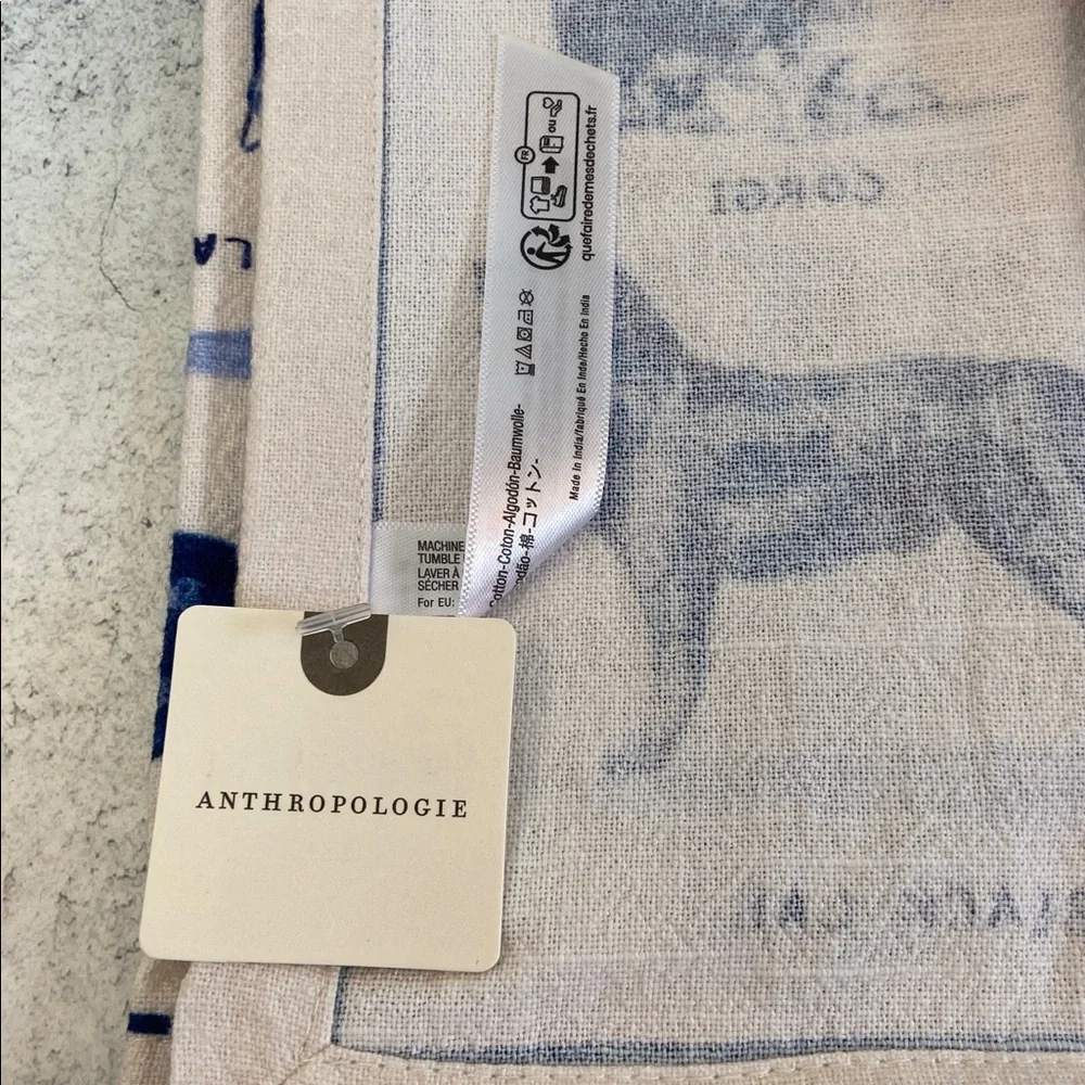 Anthropologie Molly Hatch Dog Mom Dessert Plate Tea Towel Set NWT Dog Lover Gift